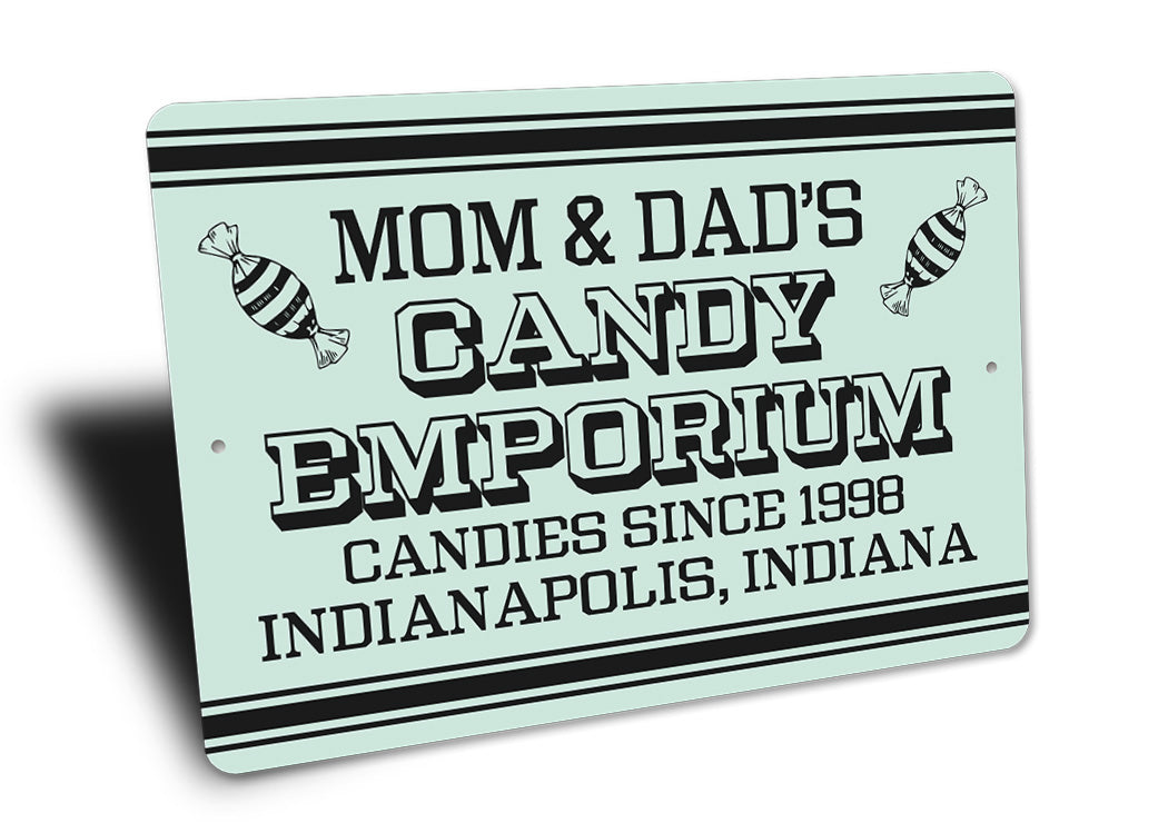 Mom And Dads Candy Emporium Sign