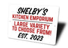 Custom Kitchen Emporium Sign