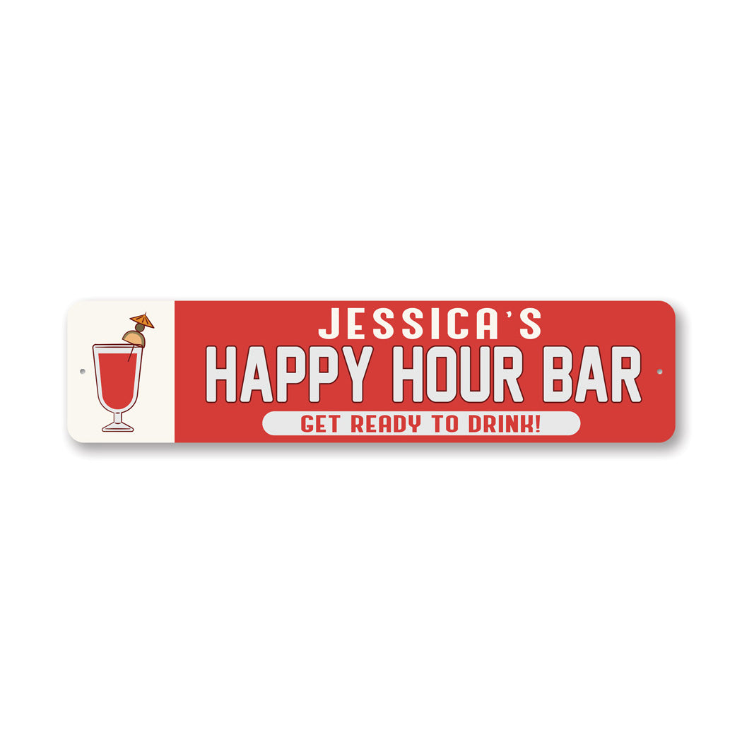 Custom Happy Hour Bar Sign