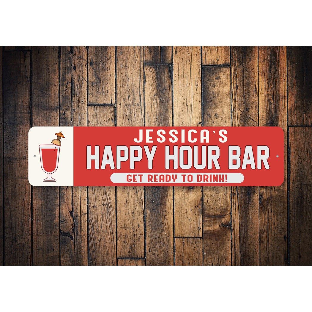 Custom Happy Hour Bar Sign