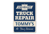 Personalized Chevy Truck Repair Garage Sign