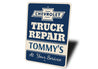 Personalized Chevy Truck Repair Garage Sign