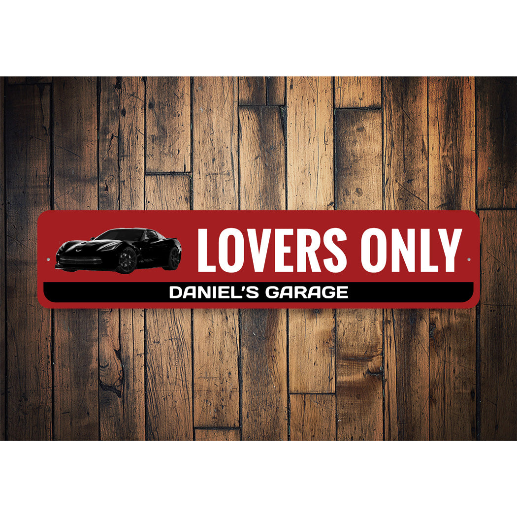 Presonalized Corvette Lovers Only Garage Sign