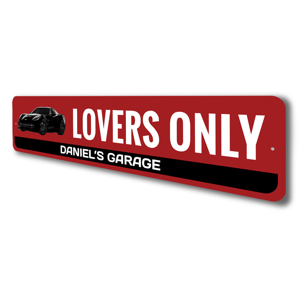 Presonalized Corvette Lovers Only Garage Sign