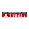 Chevy Corvette Sports Car Garage Sign