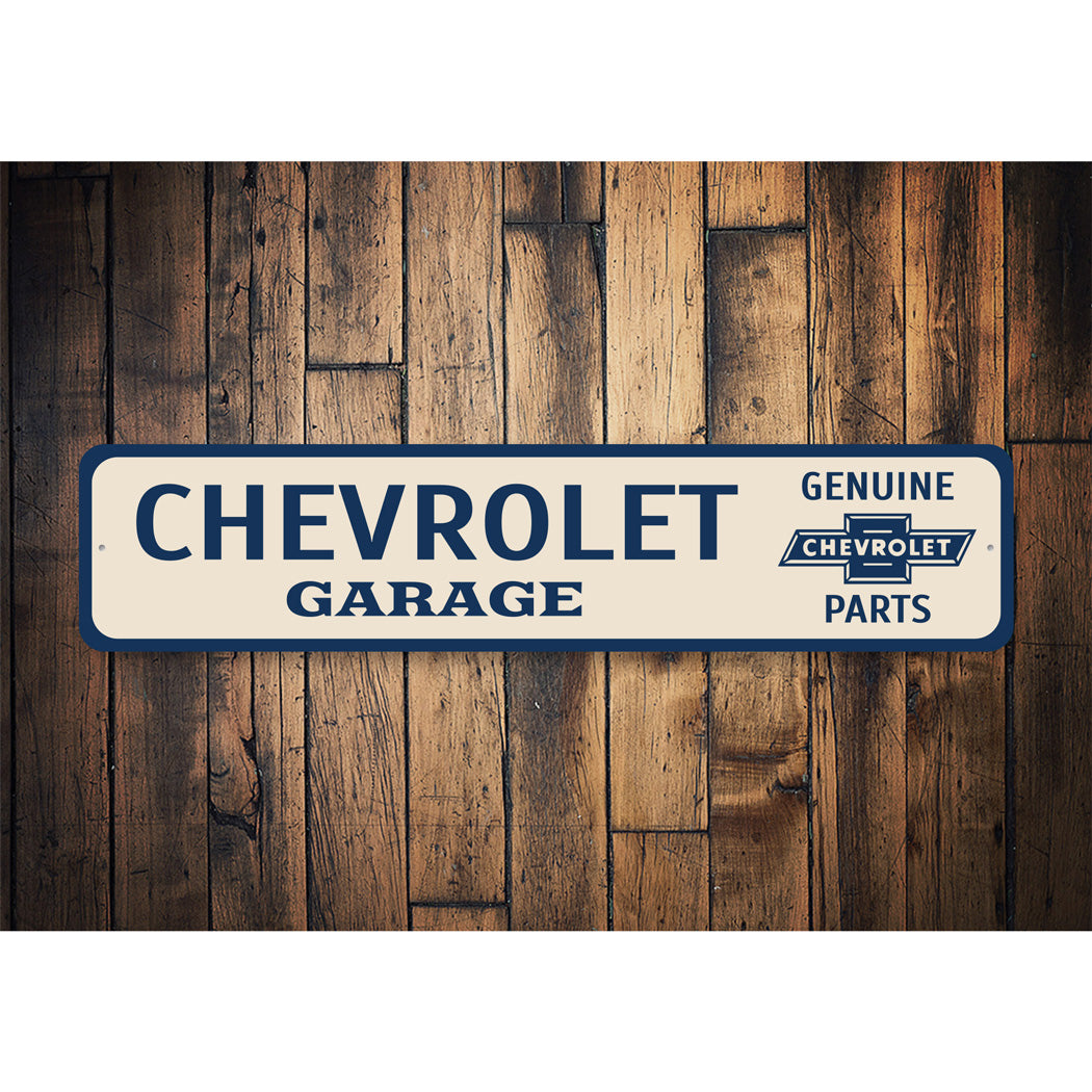 Chevrolet Garage Genuine Chevy Parts Sign – Lizton Sign Shop