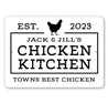 Personalized Towns Best Chicken Kitchen Sign