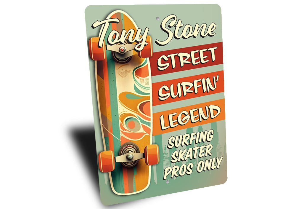 Custom Name Street Surfing Legend Sign