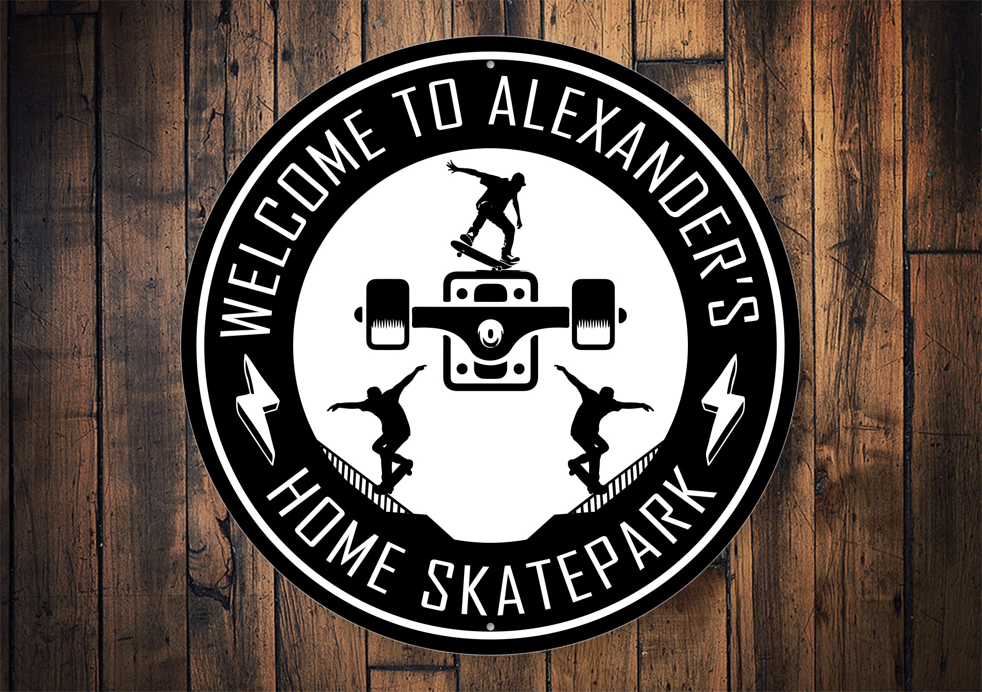 Custom Name Welcome To Home Skatepark Sign