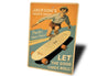 Retro Kid Skateboard Let The Good Times Roll Sign