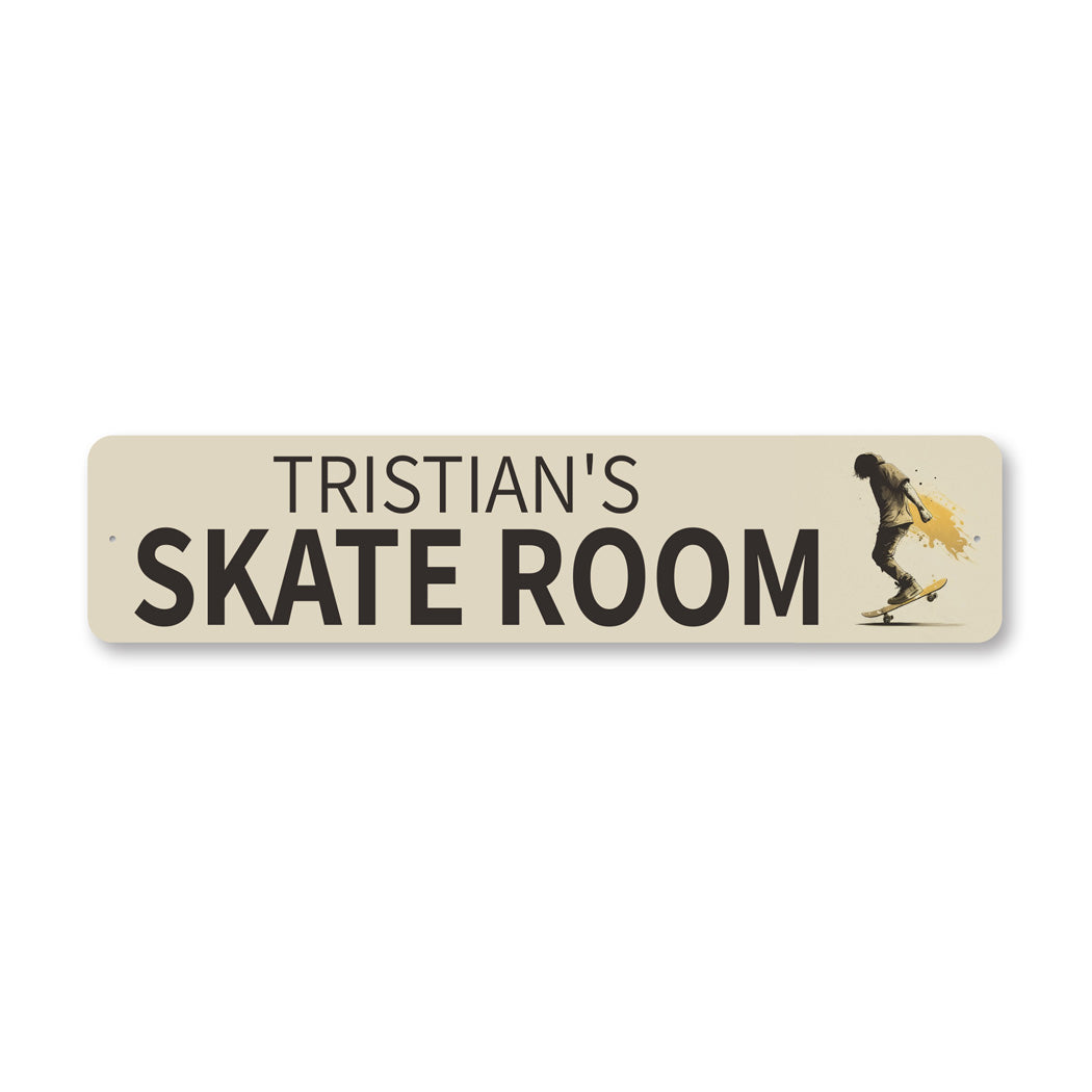 Custom Name Skateboard Skate Room Sign