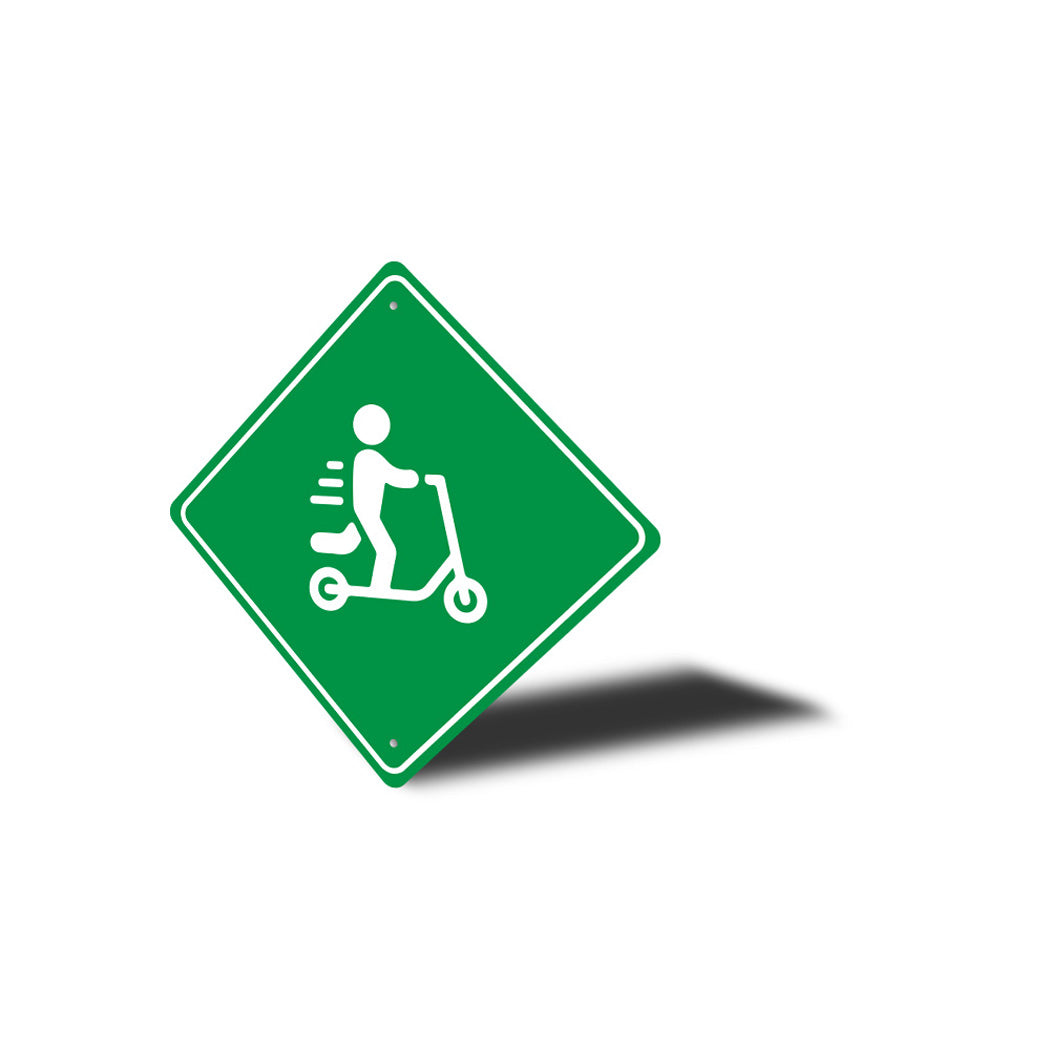 Electric Scooter Crossing Diamond Sign