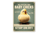 Custom Farm Name Baby Chicks Well Fed Well Bred Sign