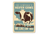 Custom Family Name Heifer Cows We Like Em Big Sign
