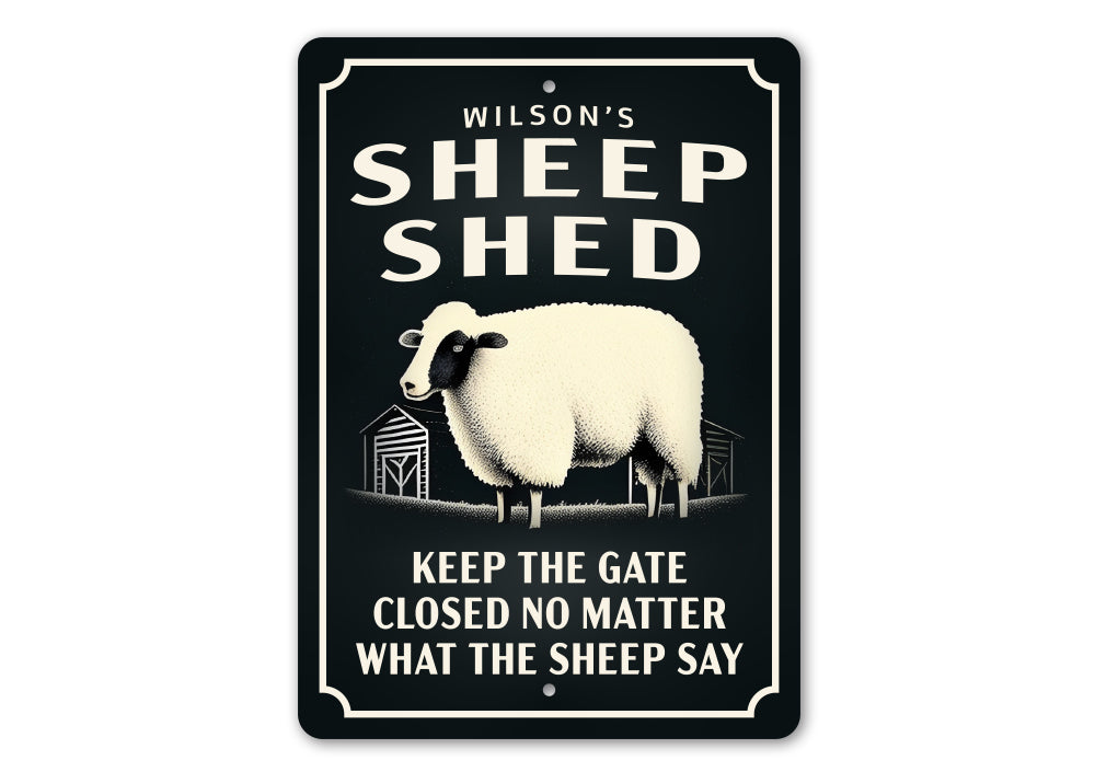 Personalized Family Name Sheep Shed Farm Sign