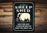 Personalized Family Name Sheep Shed Farm Sign