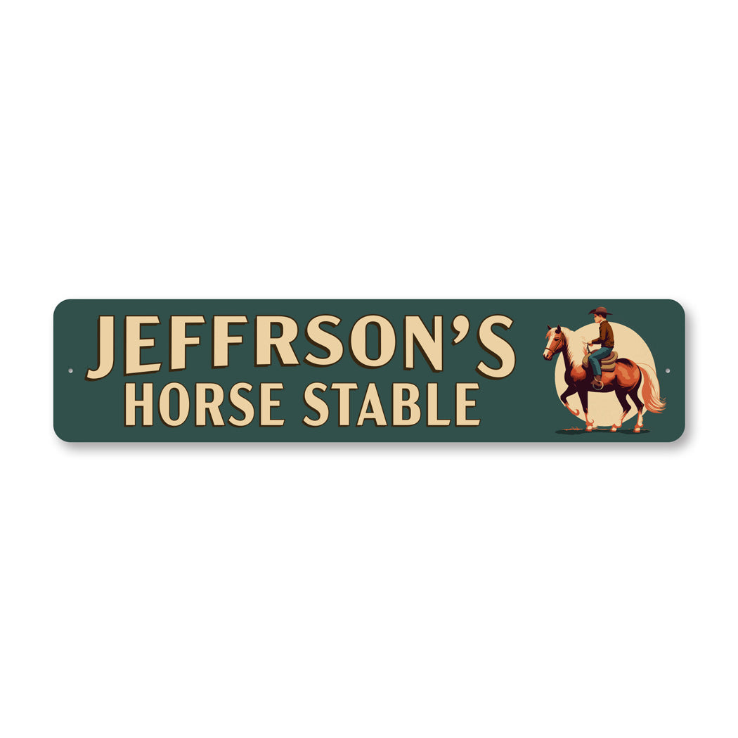 Personalized Family Name Horse Stable Sign