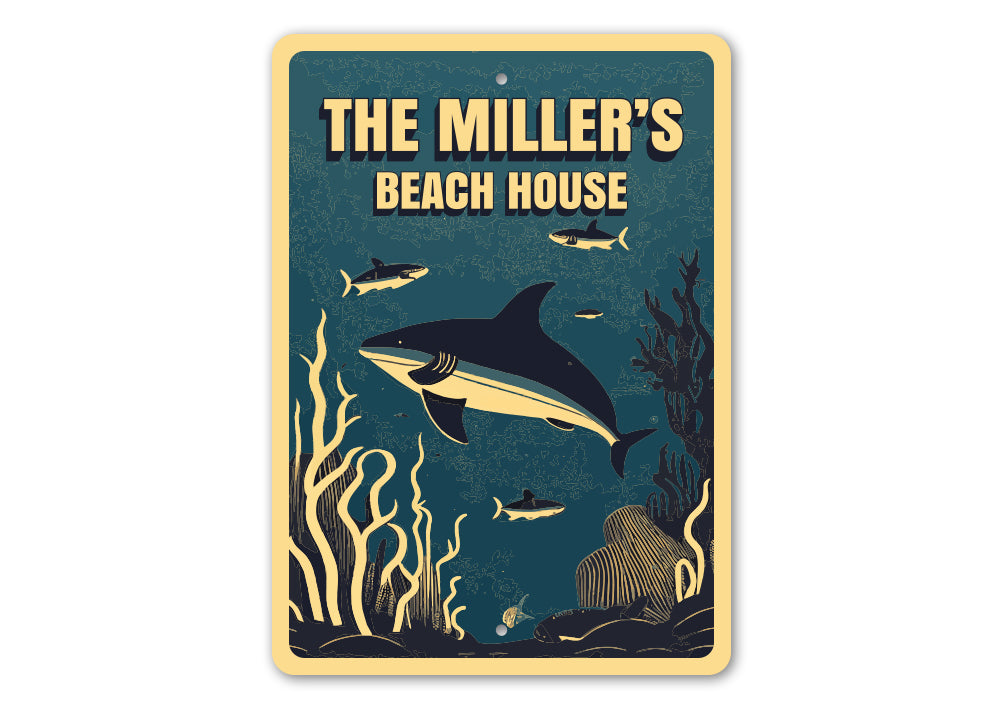 Family Name Beach House Fish Sign