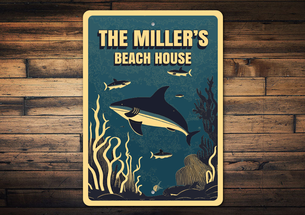 Family Name Beach House Fish Sign