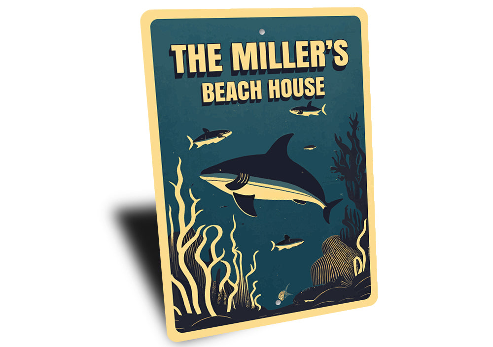 Family Name Beach House Fish Sign