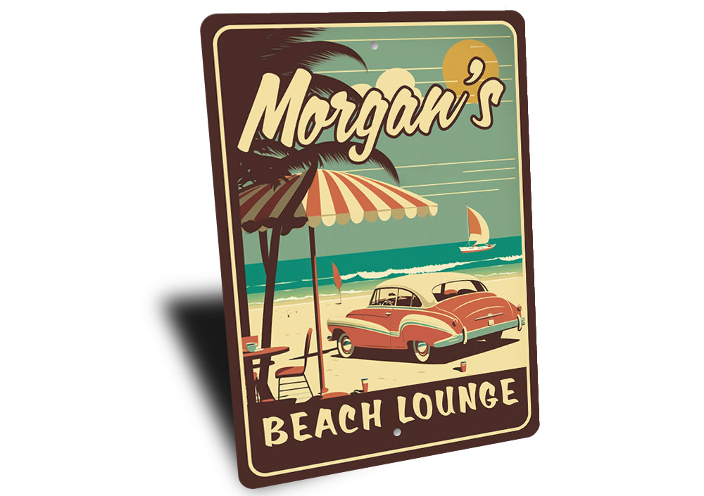 Custom Name Beach Lounge Sign