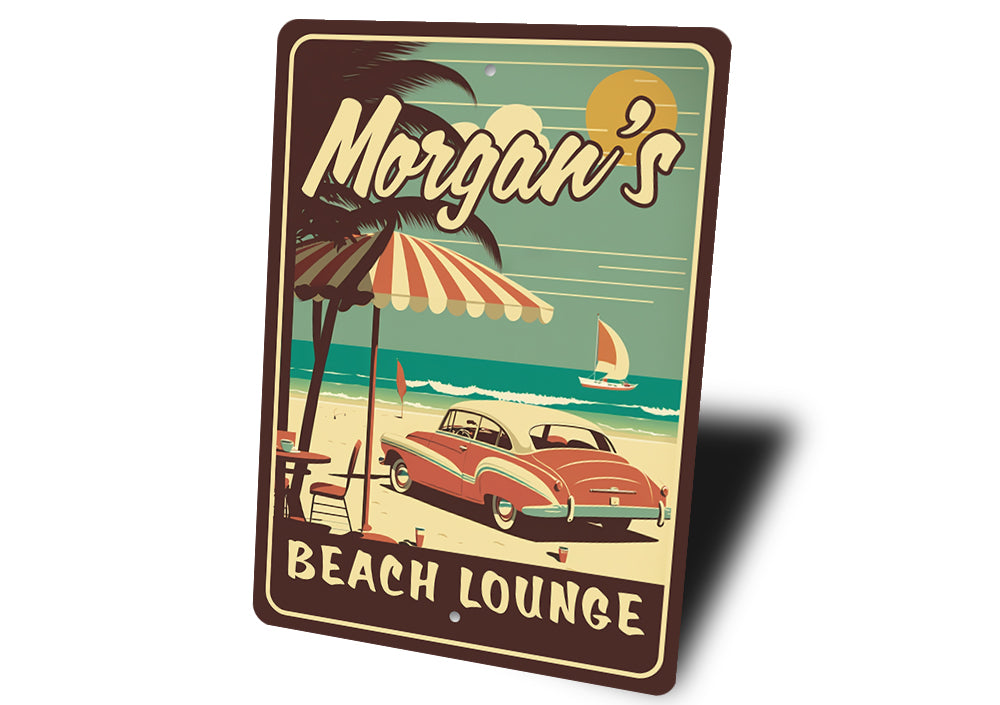 Custom Name Beach Lounge Sign