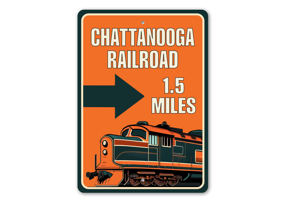 Chatanooga Railroad Direction And Distance Sign