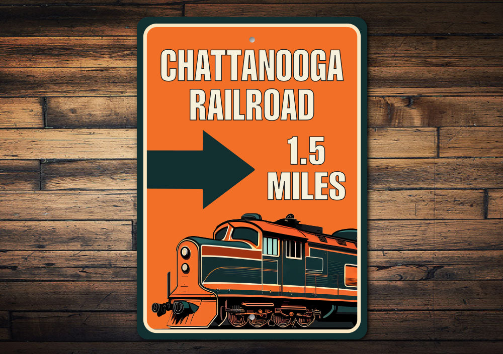 Chatanooga Railroad Direction And Distance Sign