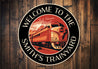 Family Name Welcome To The Trainyard Sign