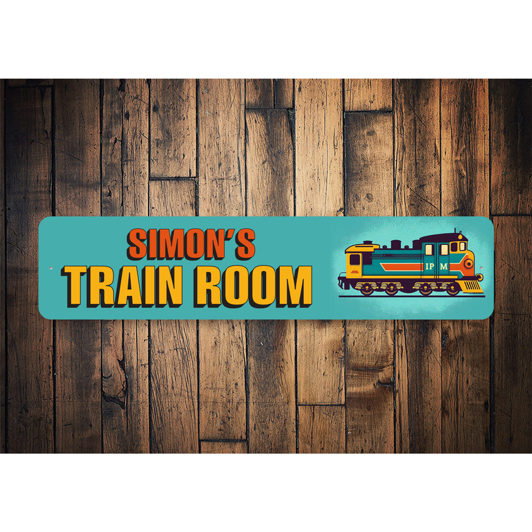 Personalized Name Train Room Metal Sign