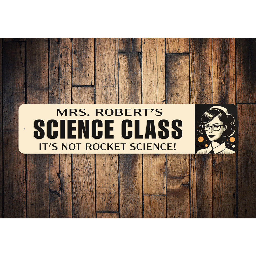 Custom Teacher Name Science Class Sign – Lizton Sign Shop