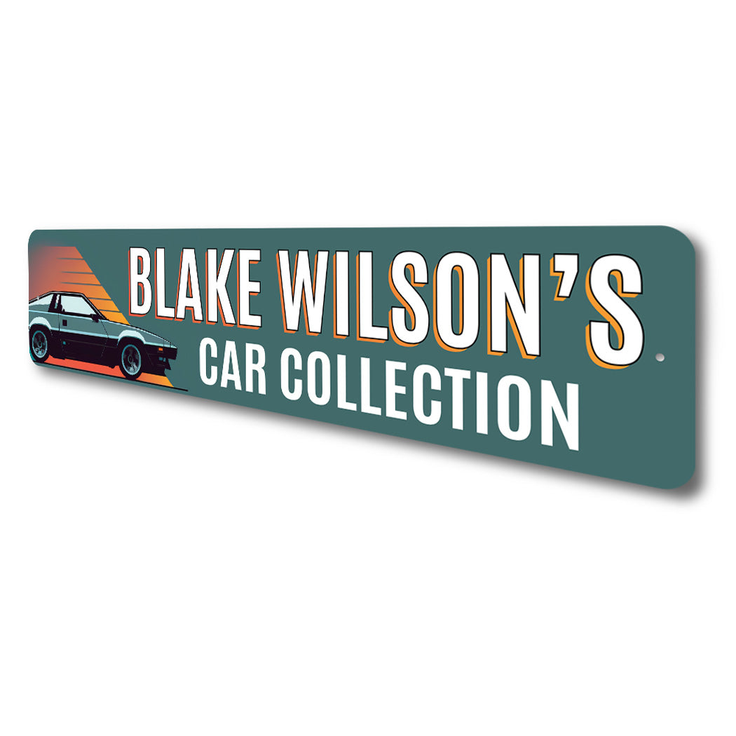 Personalized Retro Car Collection Sign