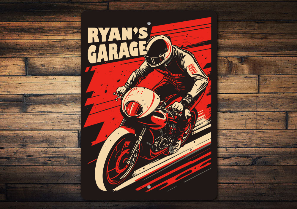 Custom Name Motorcycle Bike Garage Sign