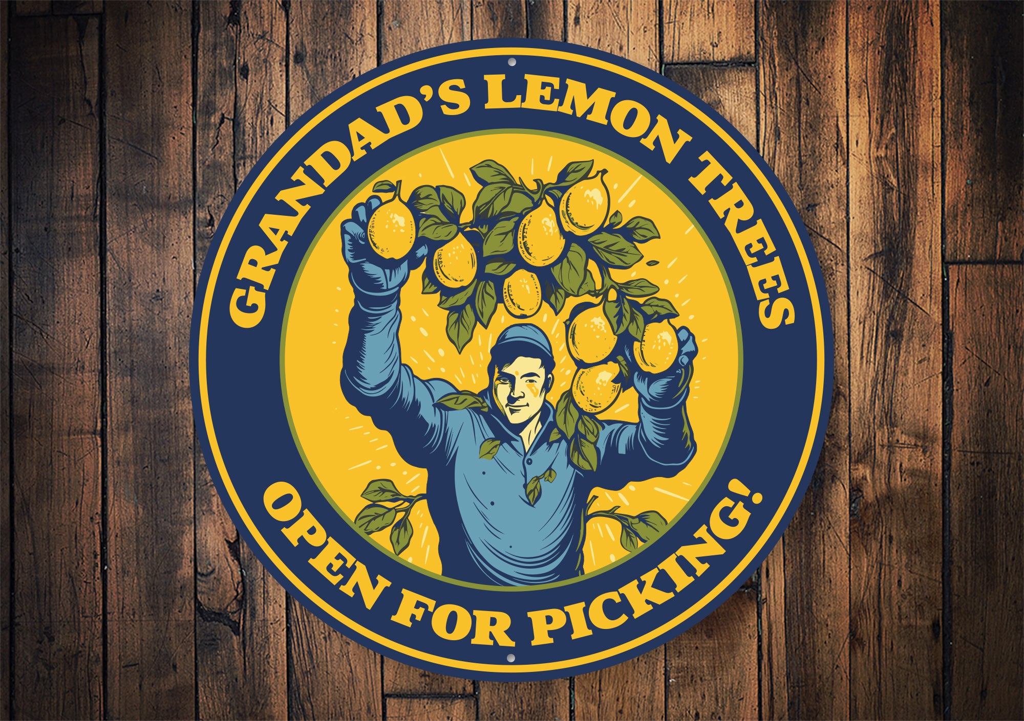 Grandads Lemon Trees Open For Picking Sign
