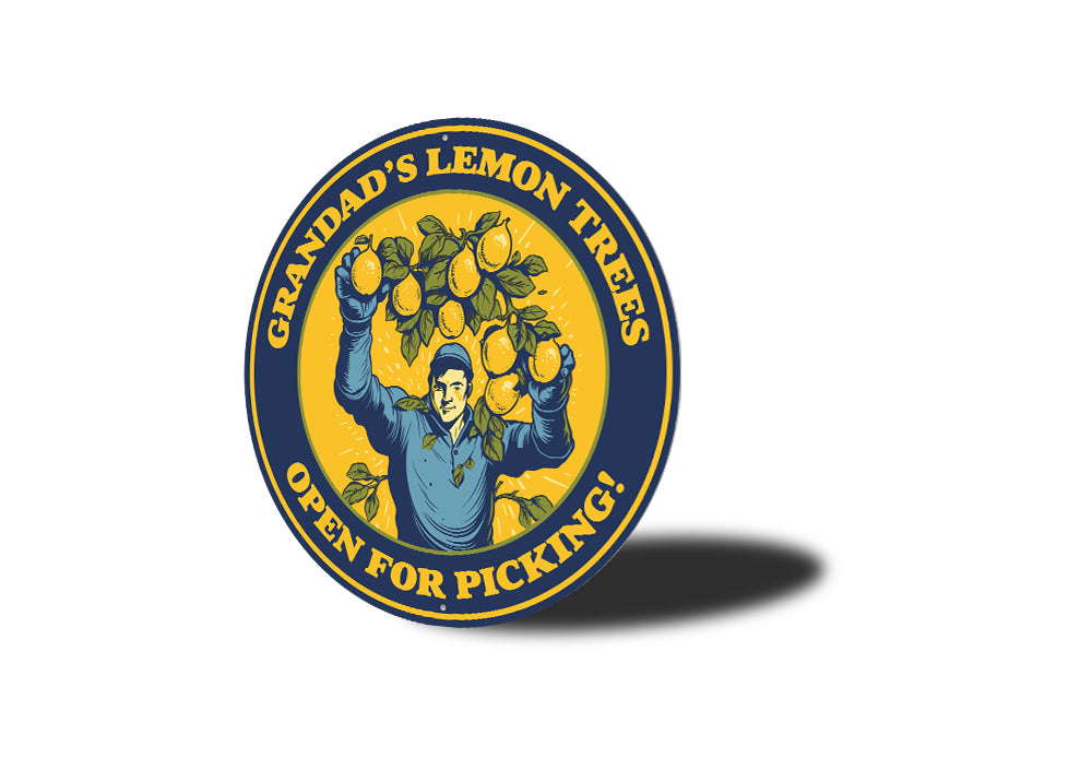 Grandads Lemon Trees Open For Picking Sign
