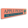 Personalized Family Name Apple Picking Orchard Sign