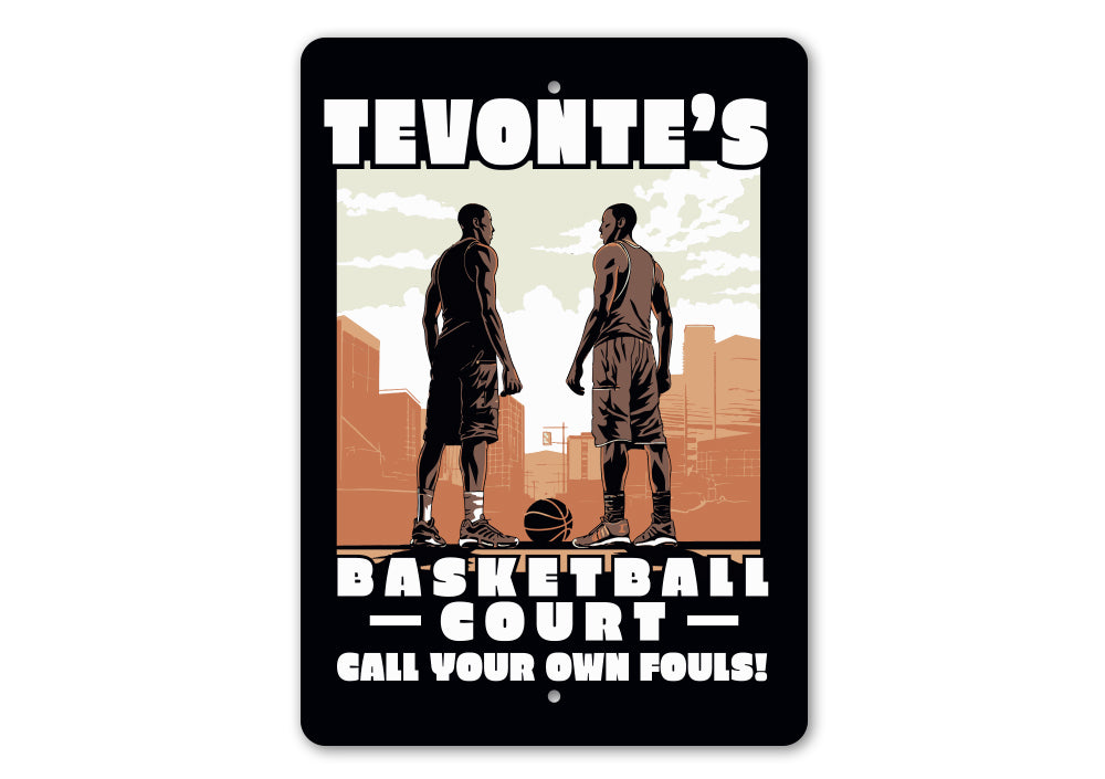 Custom Name Basketball Court Call Your Own Fouls Sign