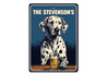 Personalized Family Name Dalmatian Home Bar Sign