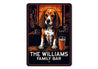 Personalized Family Bar Beagle Home Bar Sign