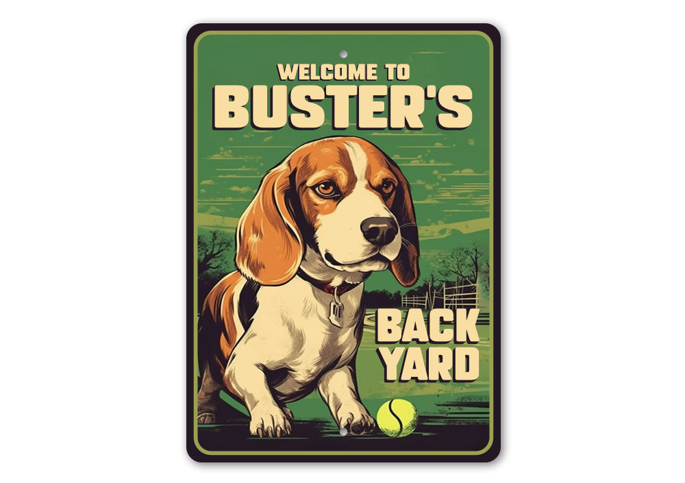 Custom Name Welcome To Beagles Backyard Sign