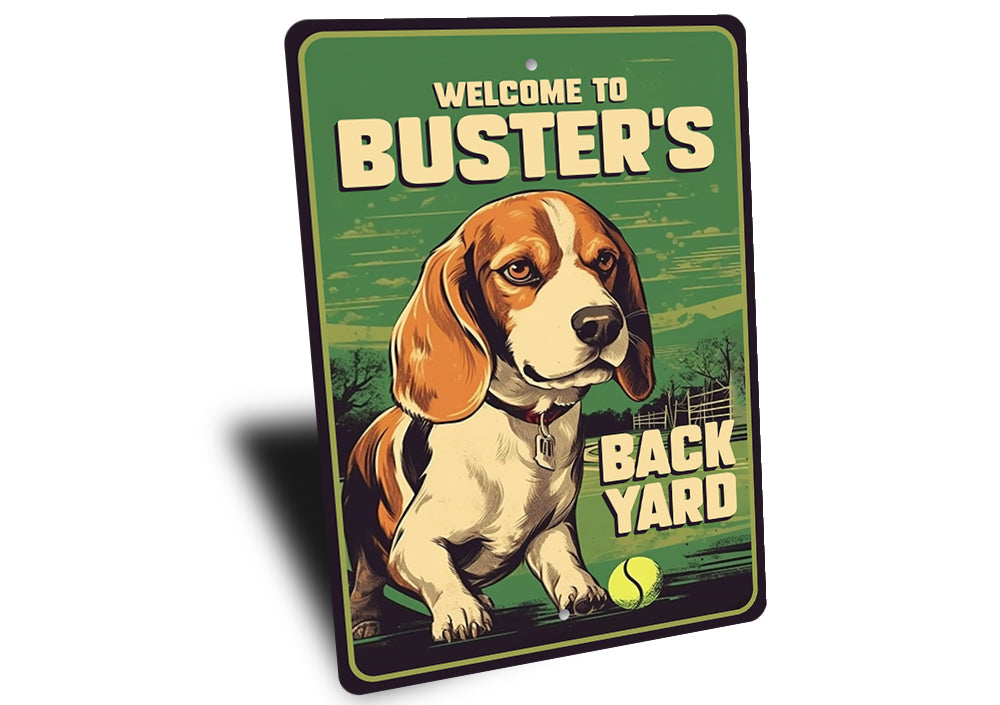 Custom Name Welcome To Beagles Backyard Sign