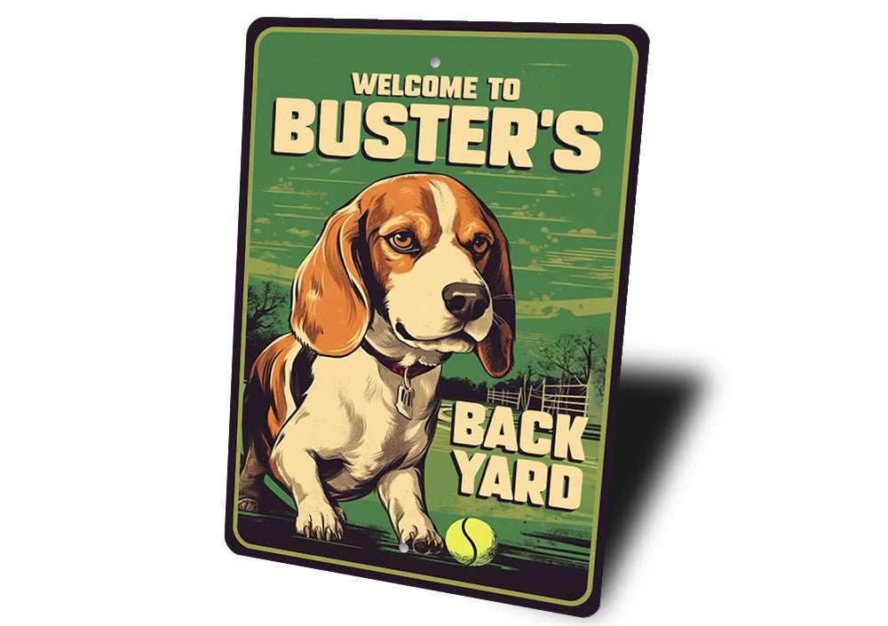 Custom Name Welcome To Beagles Backyard Sign