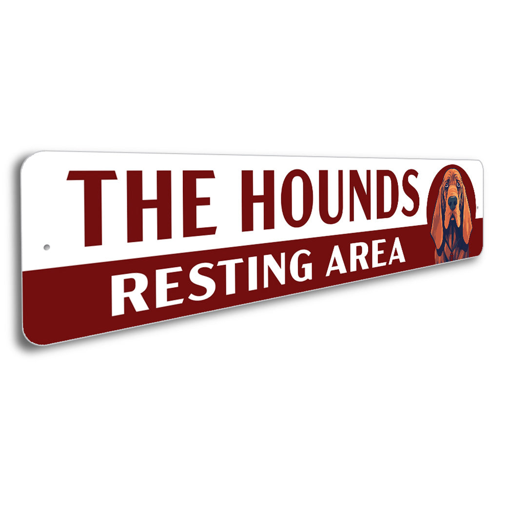 The Hounds Resting Area Bloodhounds Sign
