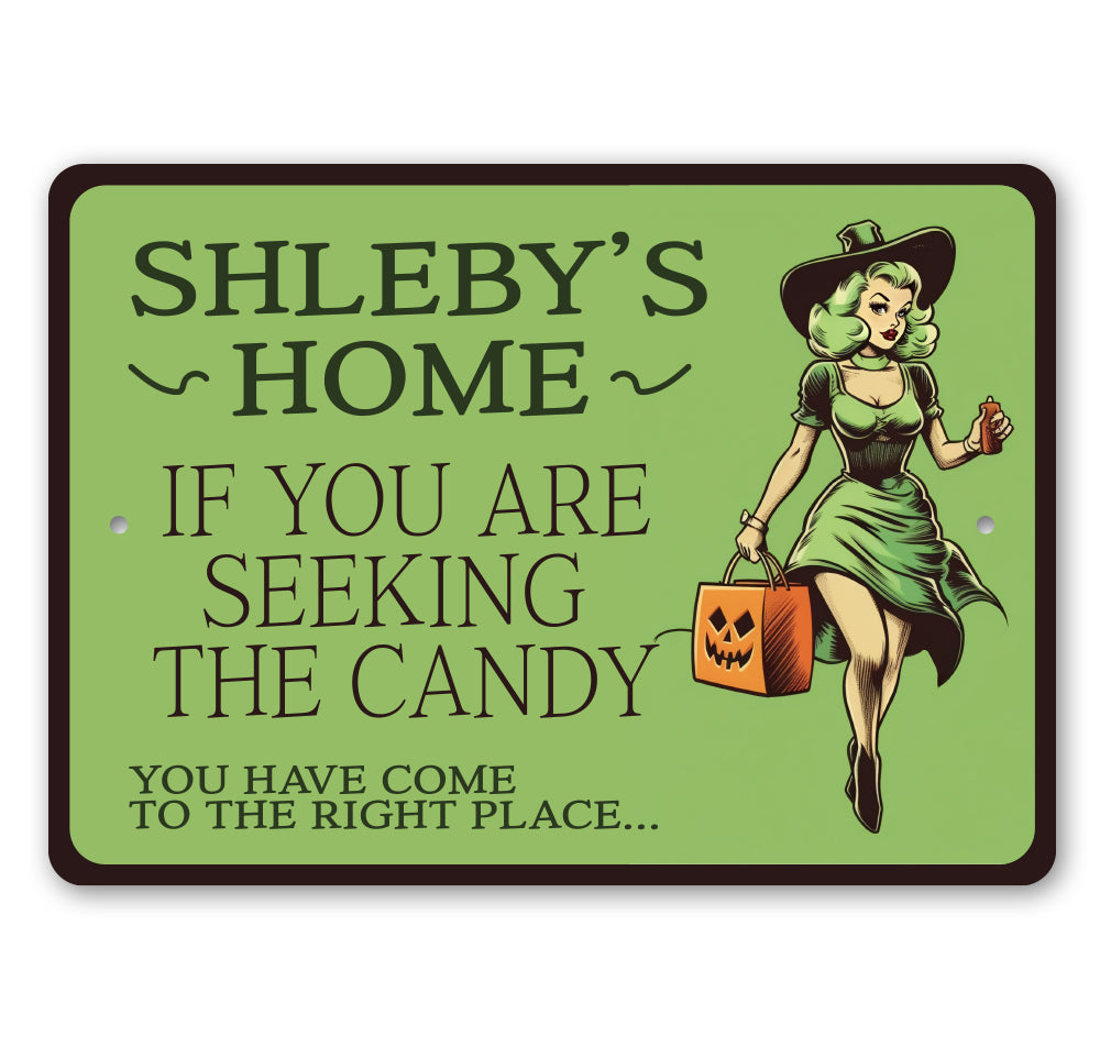 Custom Trick Or Treat The Right Place Sign