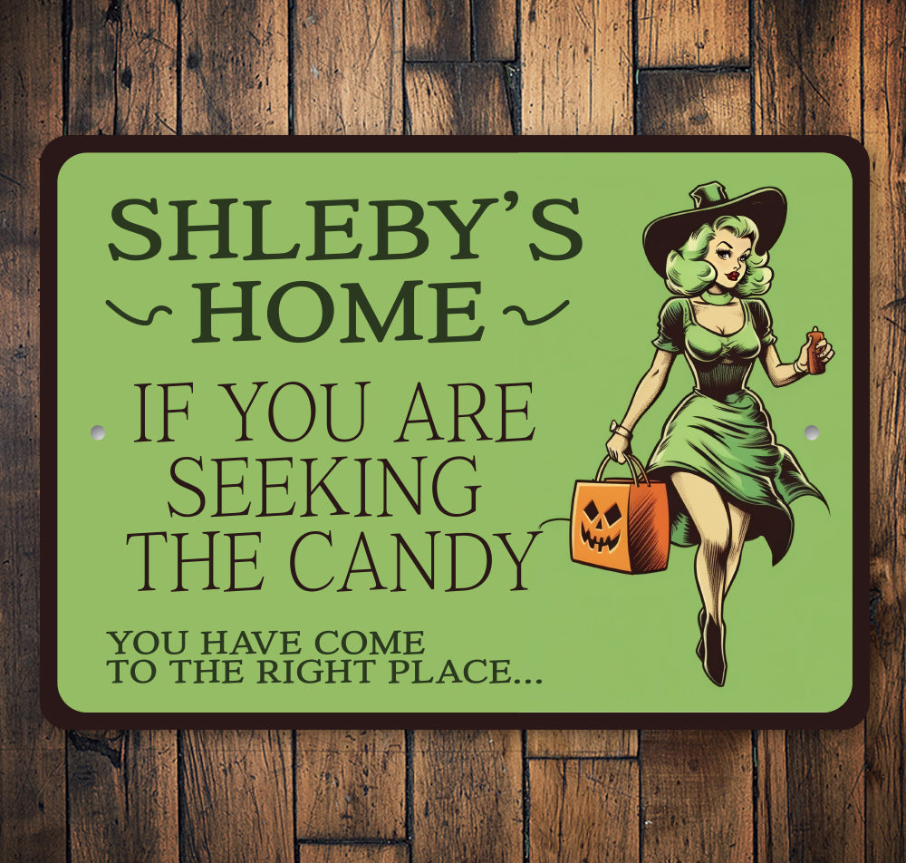 Custom Trick Or Treat The Right Place Sign