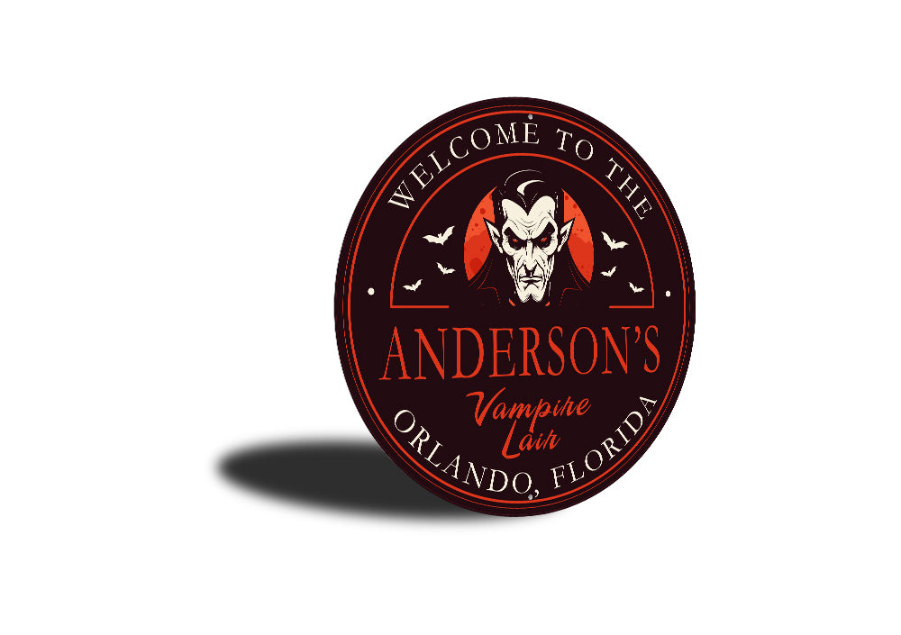 Custom Family Welcome To Vampire Lair Halloween Sign