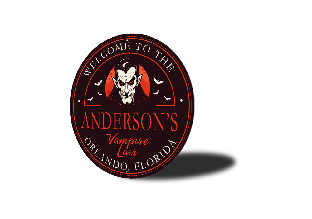 Custom Family Welcome To Vampire Lair Halloween Sign