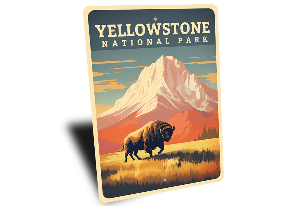 Yellowstone National Park Bison Sign