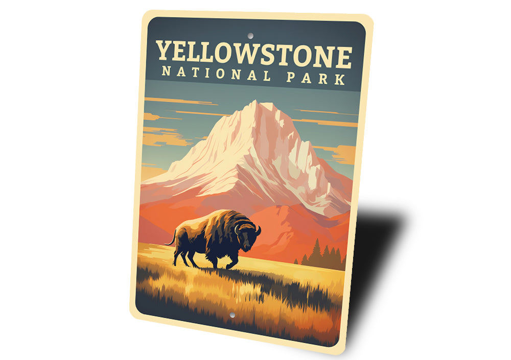 Yellowstone National Park Bison Sign