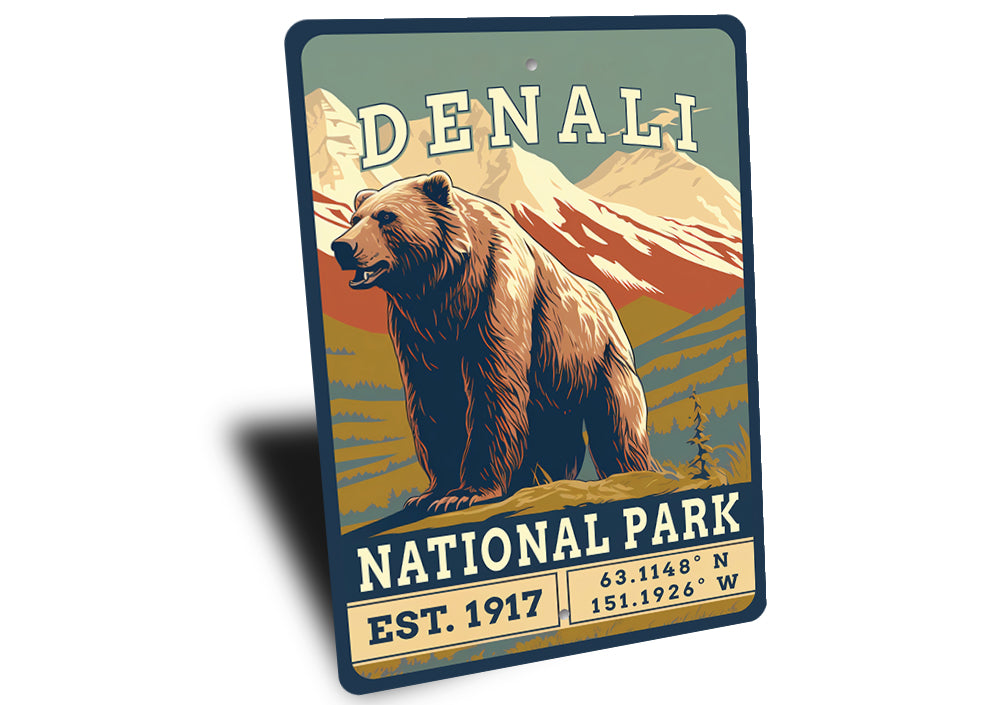Denali Alaska National Park Est 1917 Sign